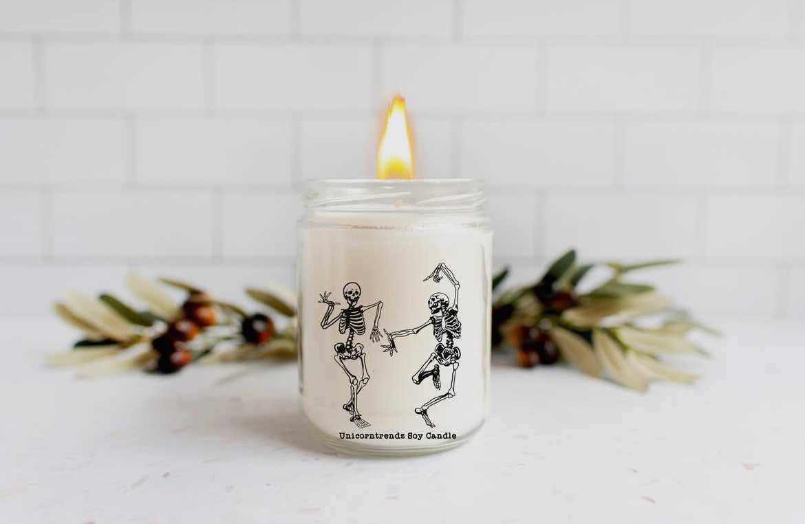 Dancing Skeleton Candle