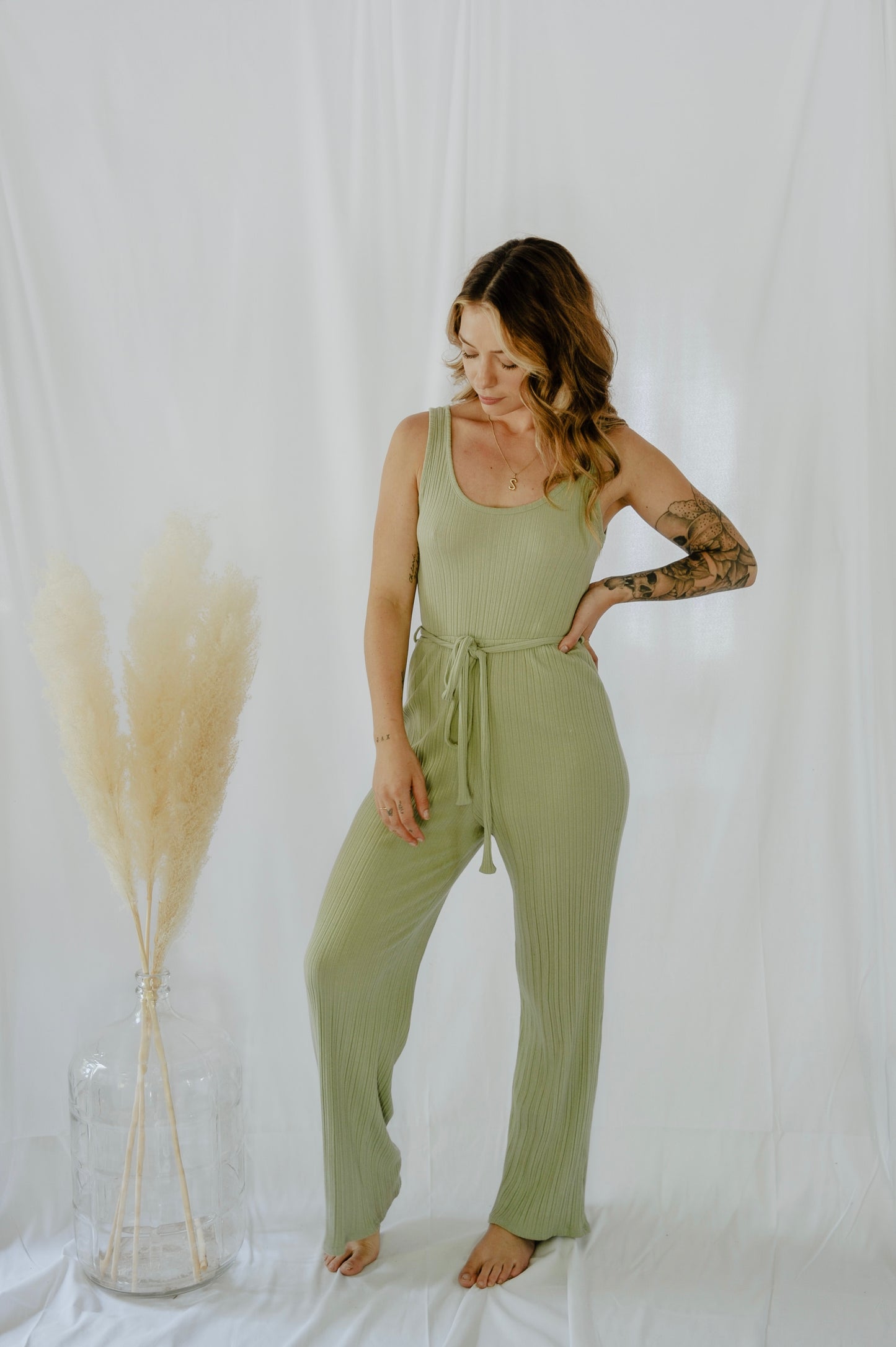 Sienna Sage Green Jumpsuit