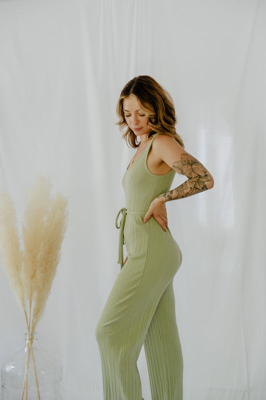 Sienna Sage Green Jumpsuit