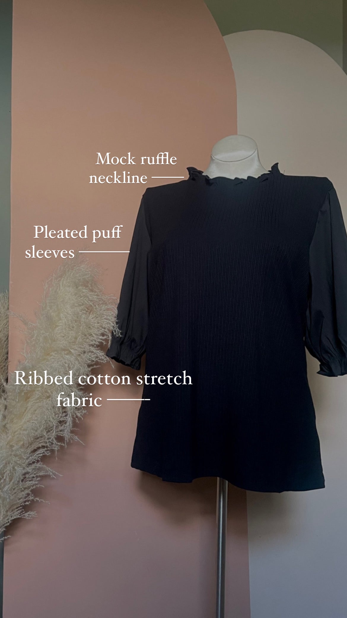 Curvy: Charlotte Ribbed Blouse